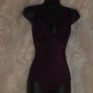 AVON BODY ILLUSIONS Purple Bodysuit Size 4/6 NEW
